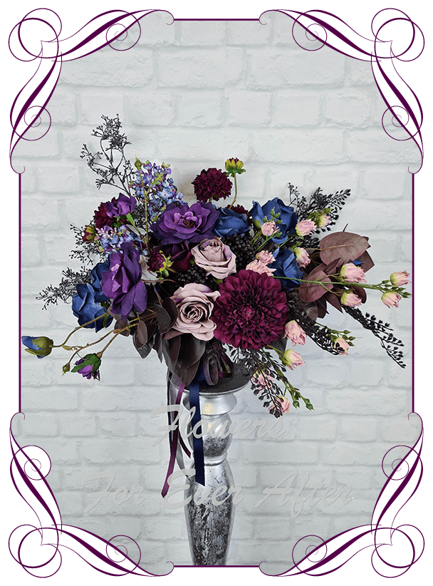 Silk Purple Flowers For Wedding 10 Heads Handmade Silk Lavender