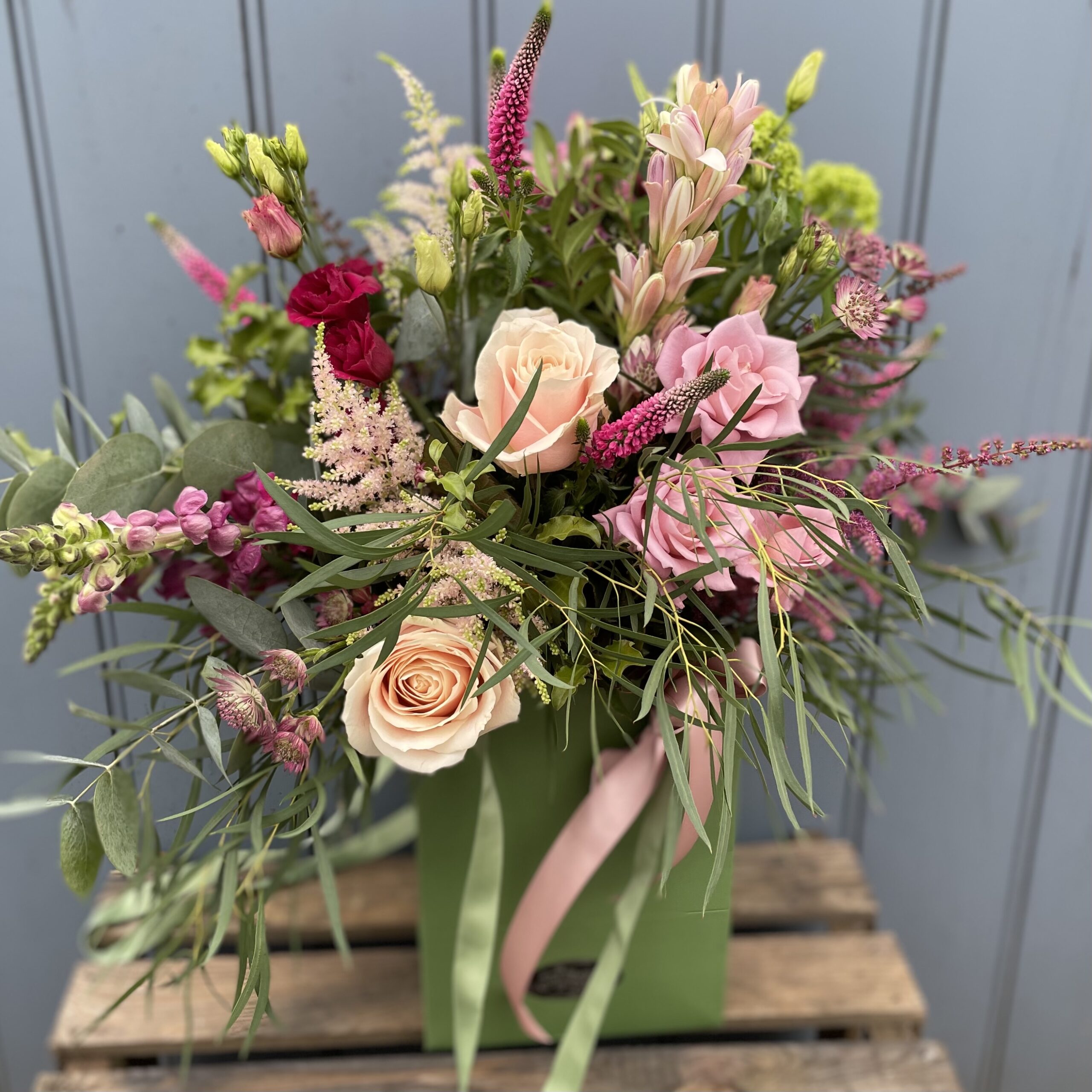 Eco Flower Bouquet 'Pretty in Pink' Flowers of Bath