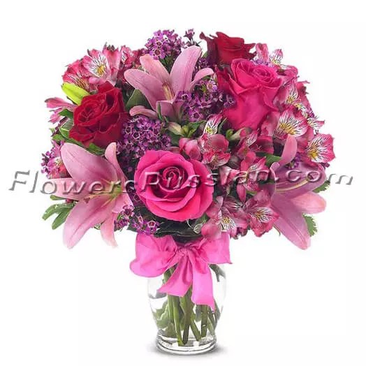 Rose & Lily Celebration » Flower Delivery To Russia