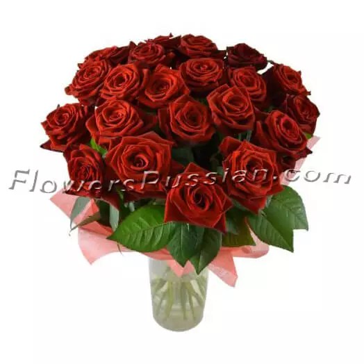 21 Red Roses » Flower Delivery To Russia • FlowersRussian
