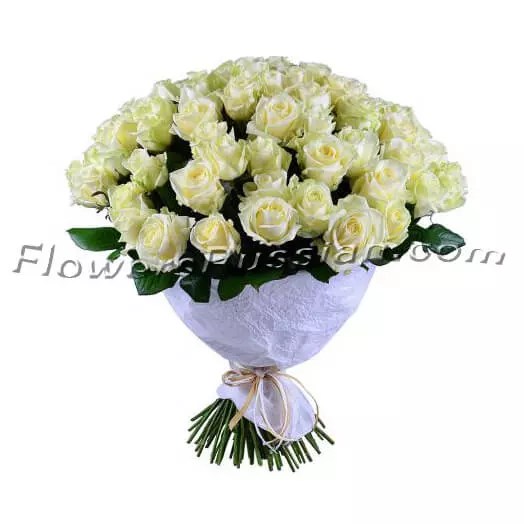 101 White Roses » Flower Delivery To Russia • FlowersRussian