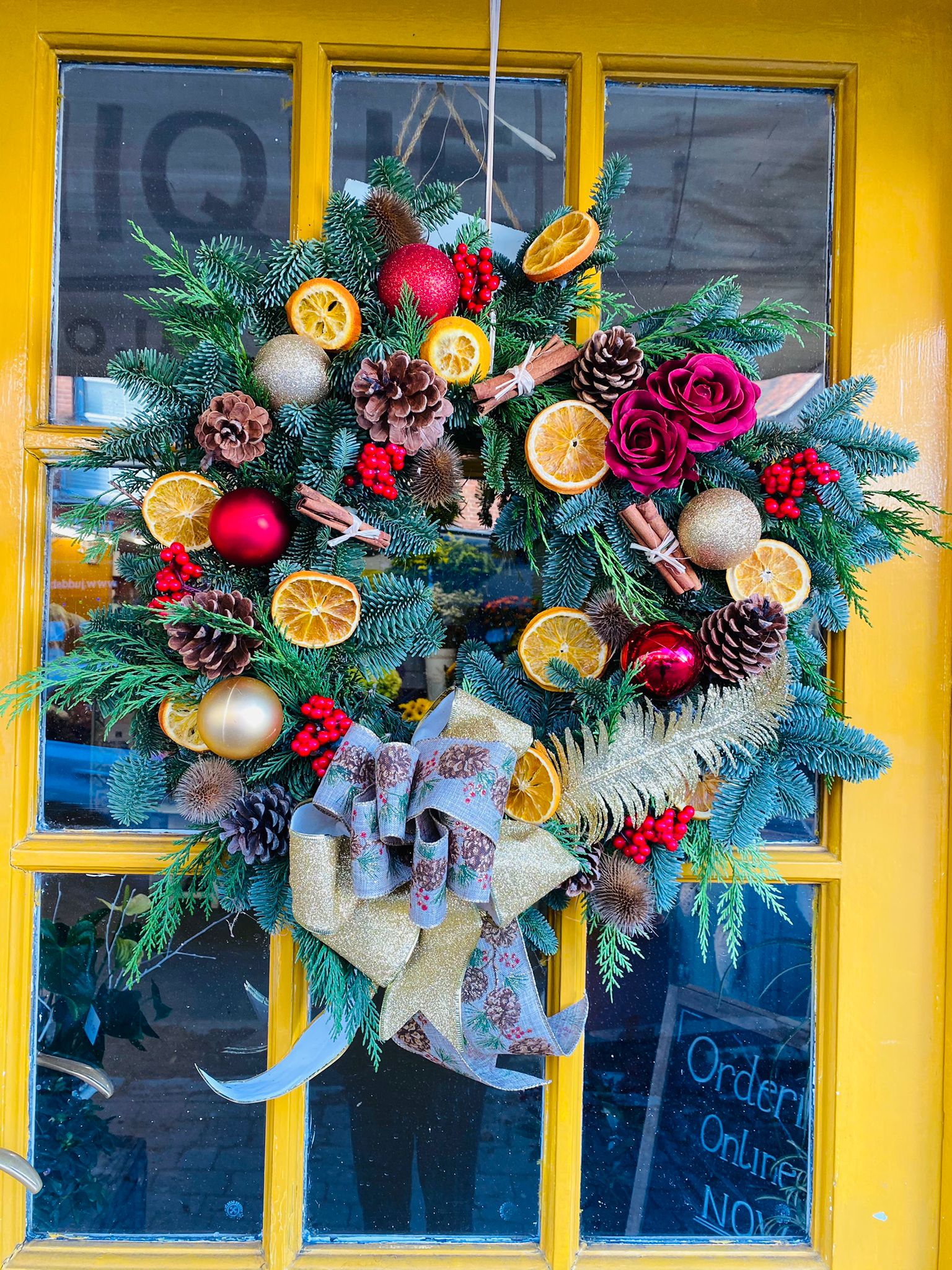 Luxury Festive Christmas Door Wreath Flowers Unique