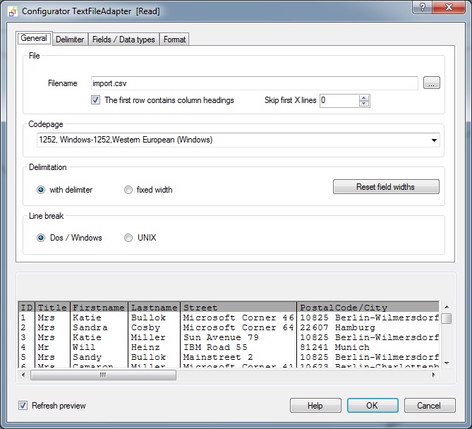 CSV text file import into a Microsoft Access database