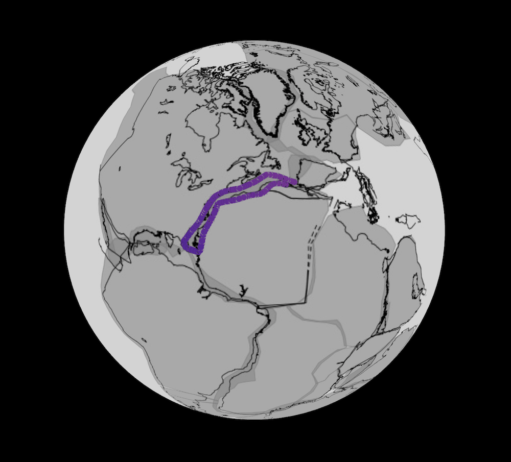 Continental drift, from 240 million years ago to present FlowingData