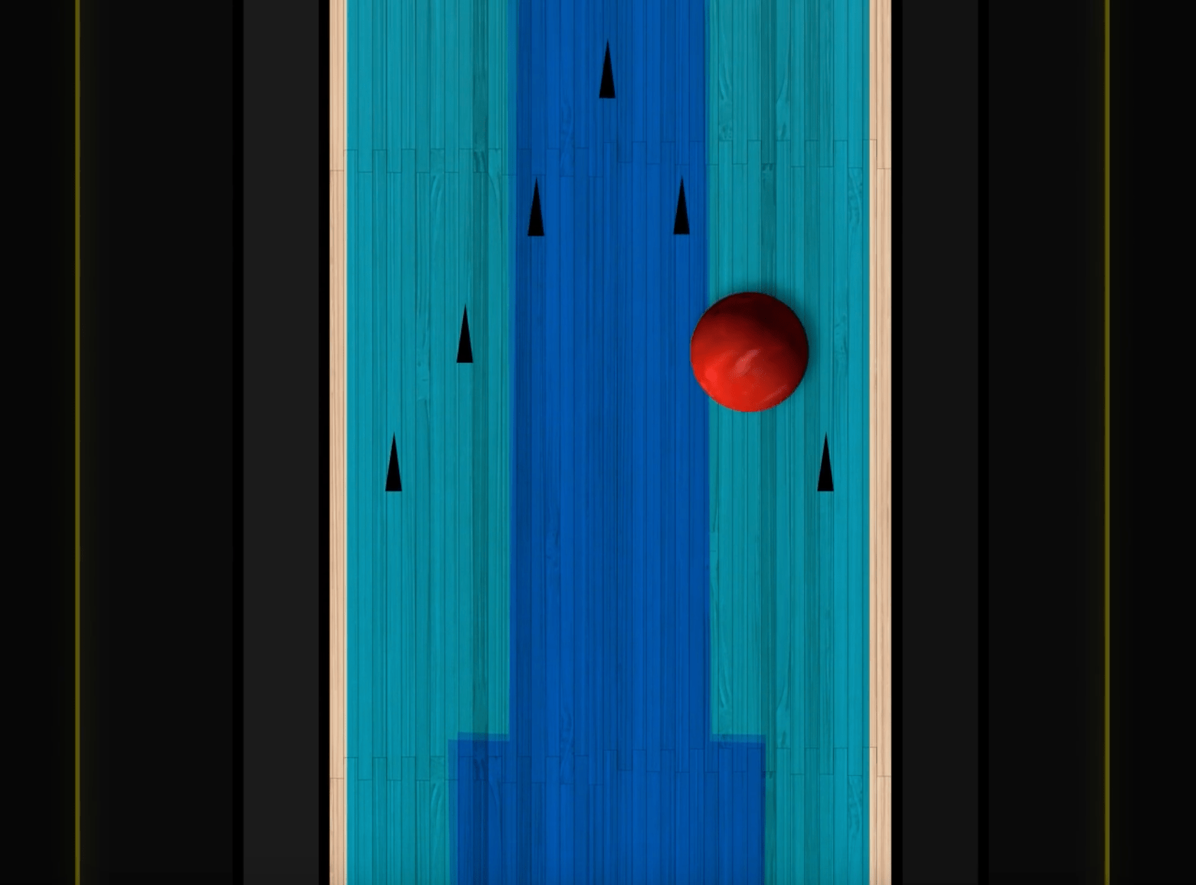 Hidden oil patterns on bowling lanes FlowingData