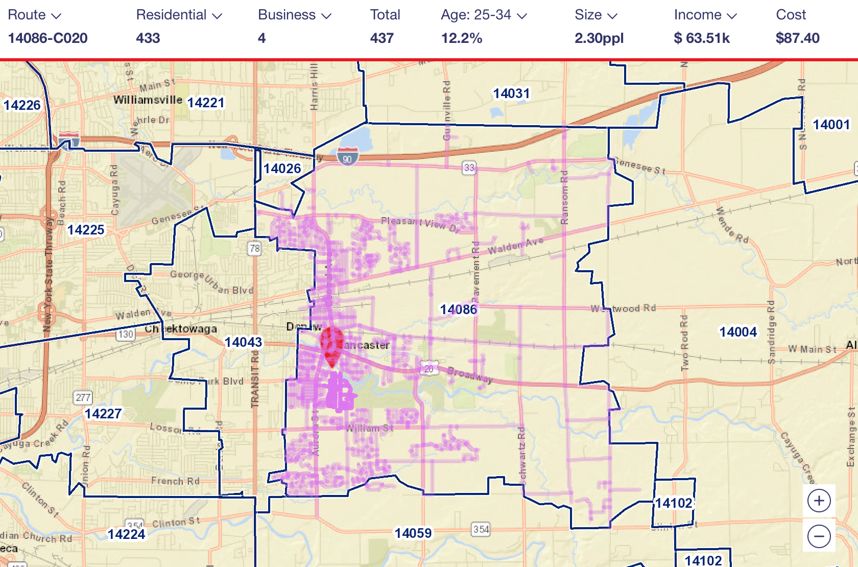 Search every USPS mail route FlowingData