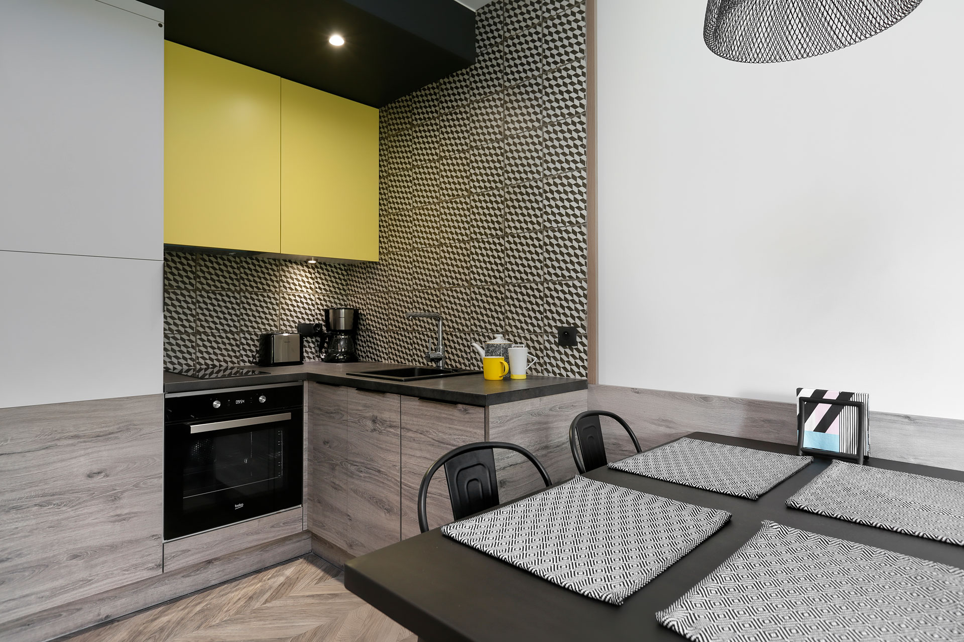 Yellow apartment Flow Interiors