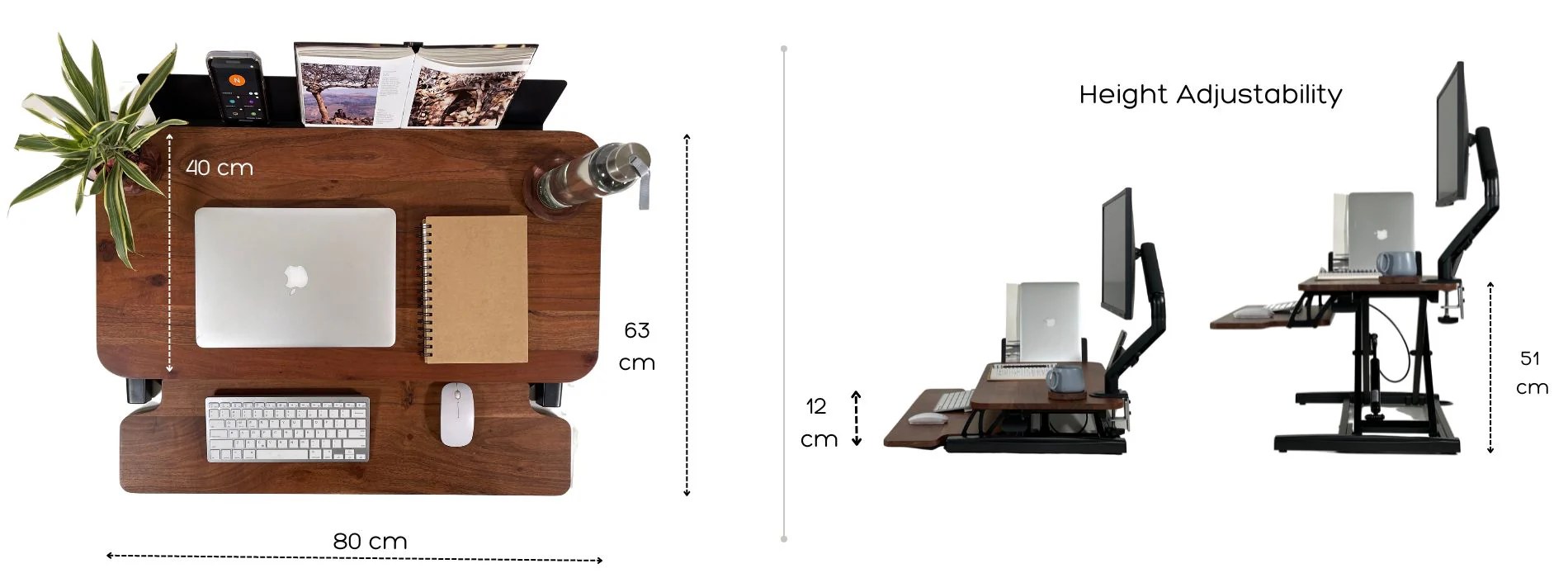 Flowlyf Wooden Standing Desk Converter flowlyf