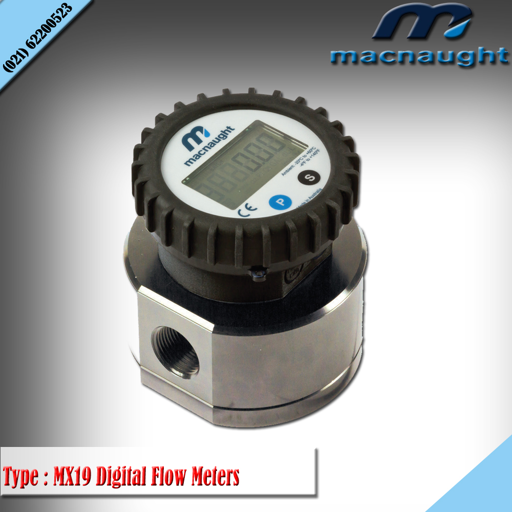 Jual Flow Meter Macnaught Type MX19 Oval Gear Flow meter Series