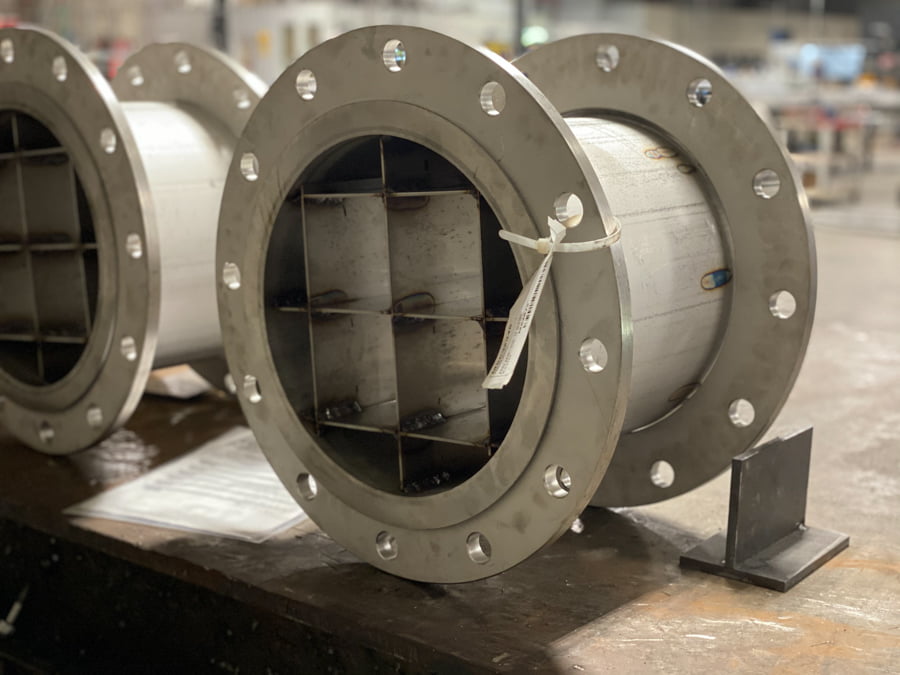 Inline Flow Straightening Pipe Spool for Double Suction Split Case Pump