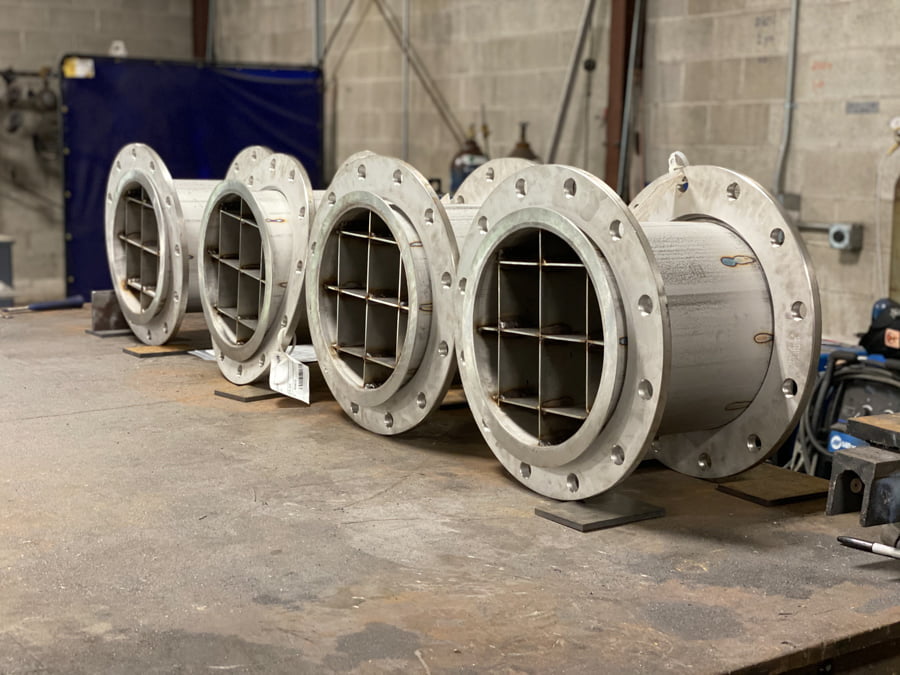 Inline Flow Straightening Pipe Spool for Double Suction Split Case Pump