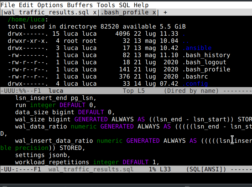 Emacs got tabs Luca Ferrari Open Source advocate, human being