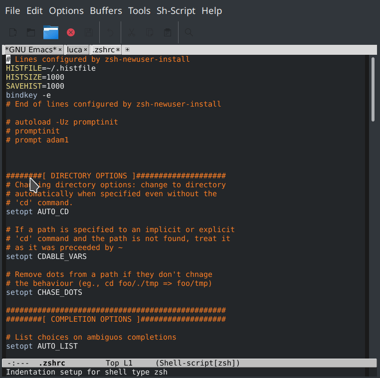 Emacs got tabs Luca Ferrari Open Source advocate, human being
