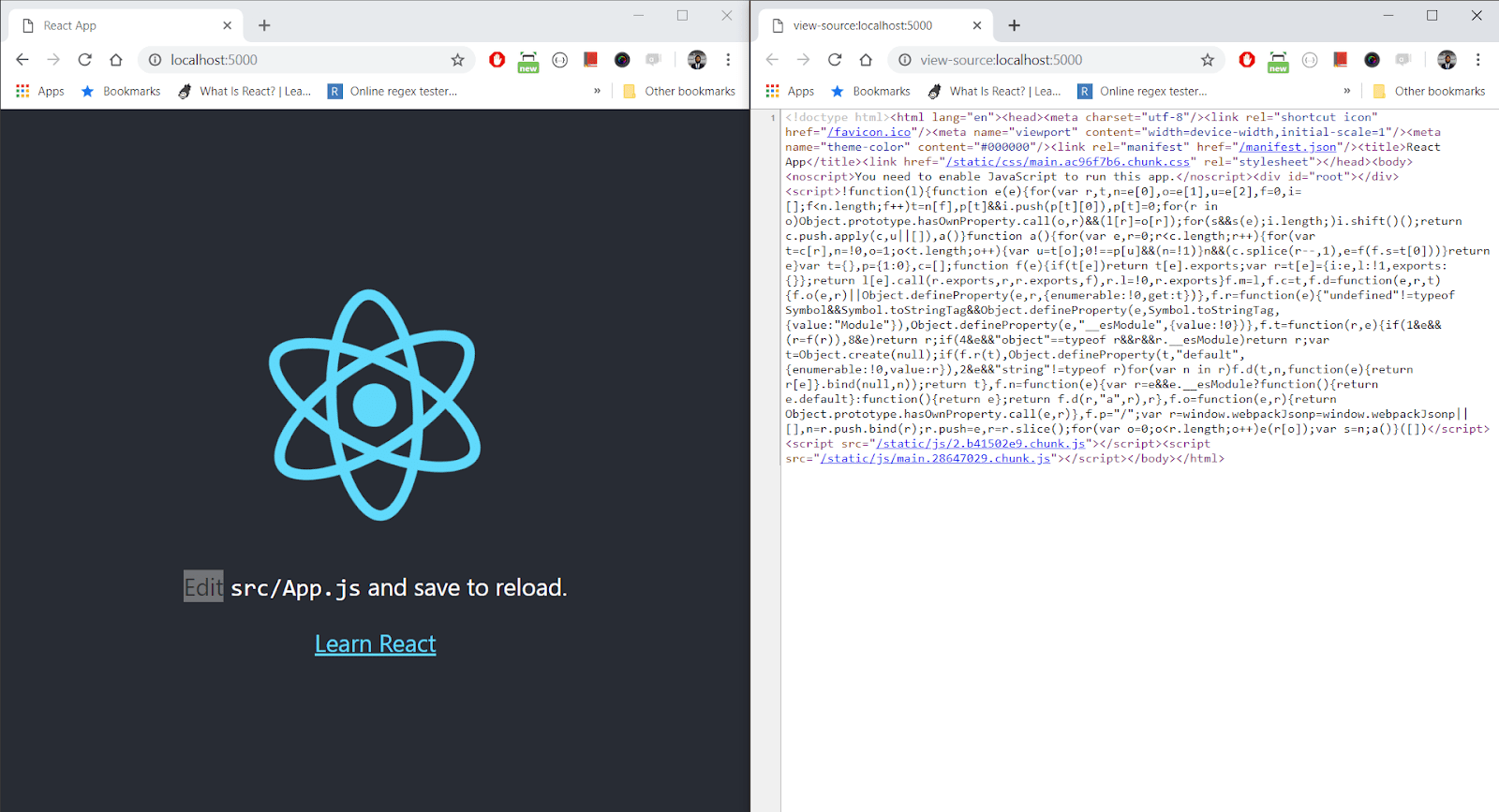 Server side rendering in React