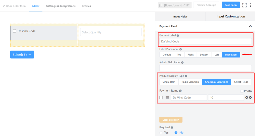How To Create a Book Order Form in WordPress Fluent Forms