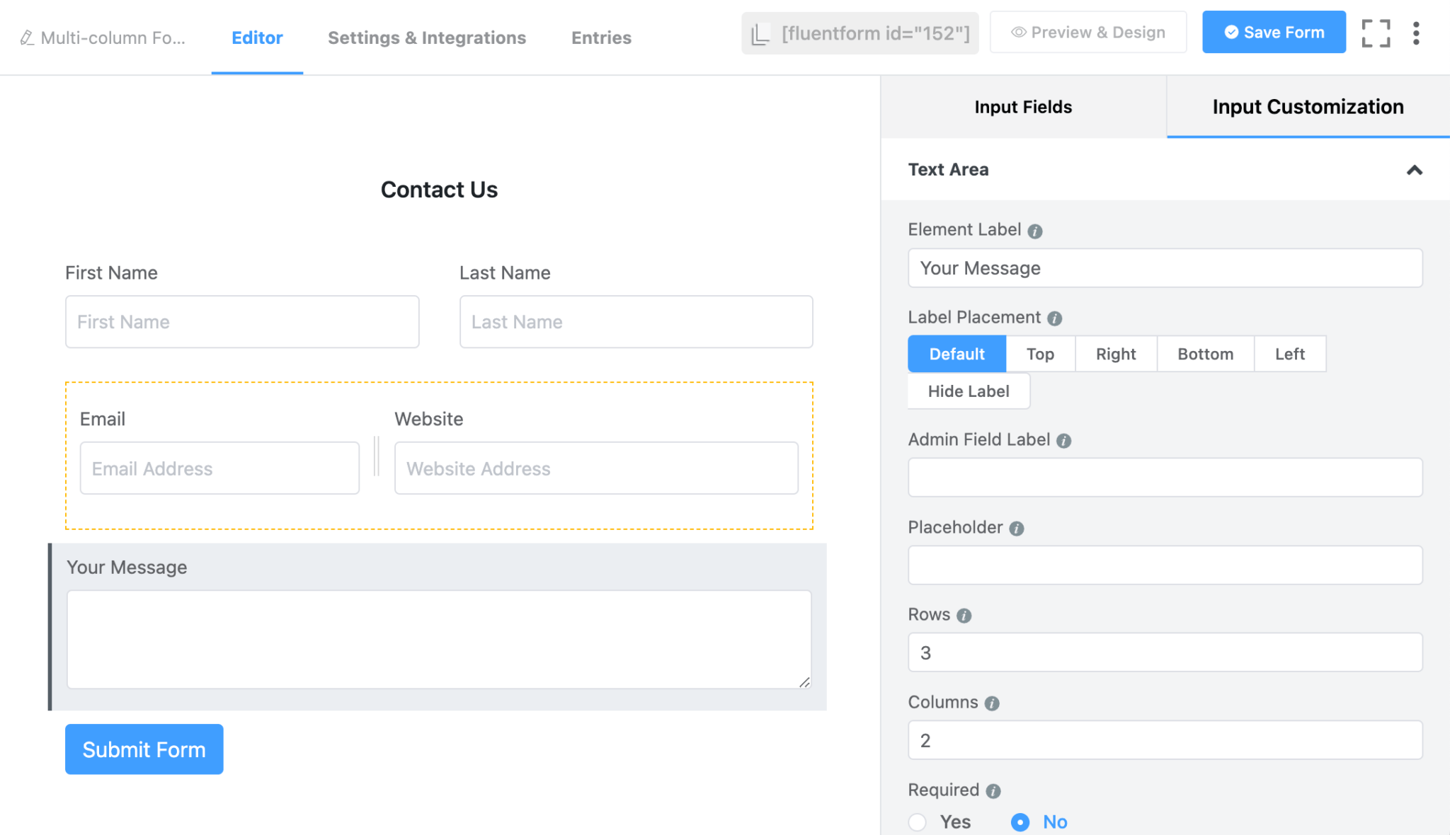 How to Create Resizable MultiColumn Forms in WordPress Fluent Forms