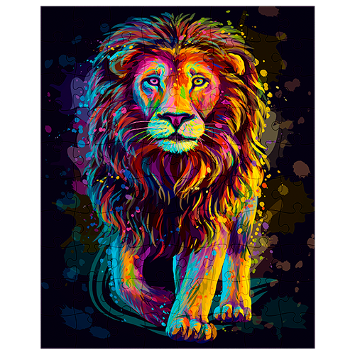 Lion Oil Painting Fluffy Bear