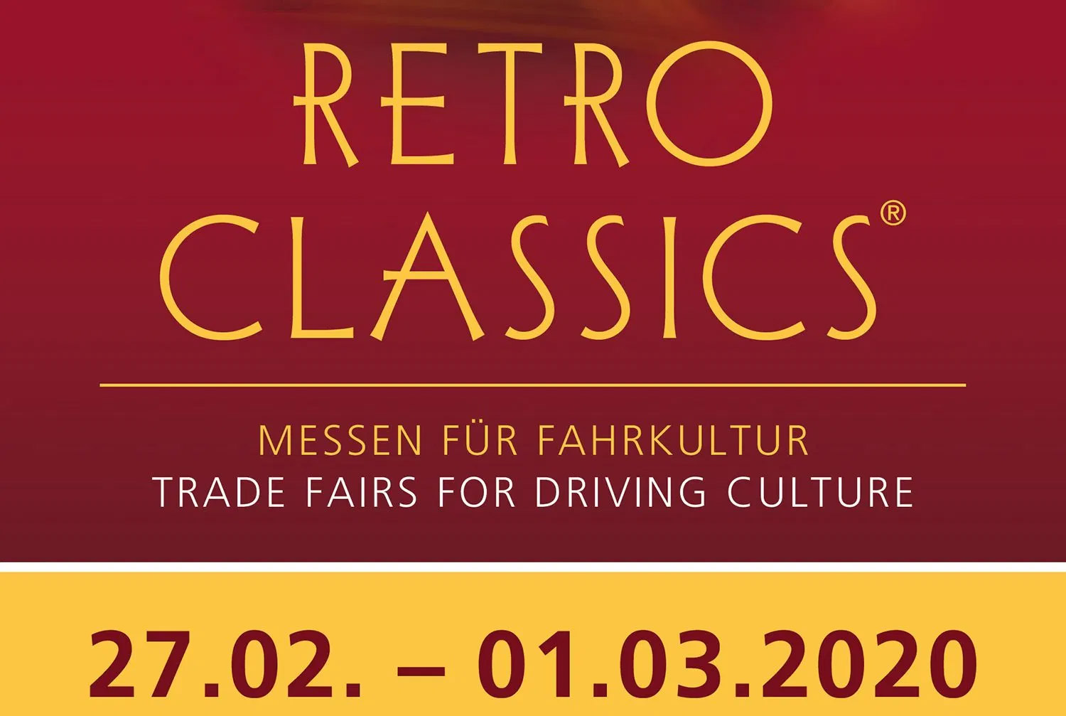 Besuchen Sie uns auf der Retro Classics 2020 in Stuttgart