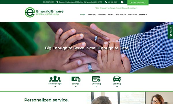 Emerald Empire Federal Credit Union Fluidity Studio Web Development