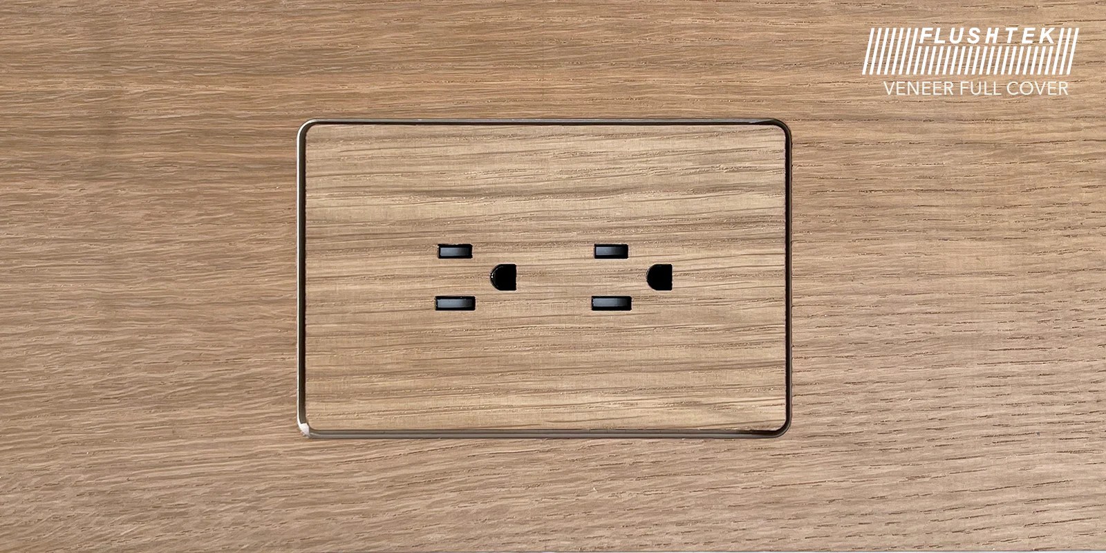Flushtek Wood Veneer Outlet Cover