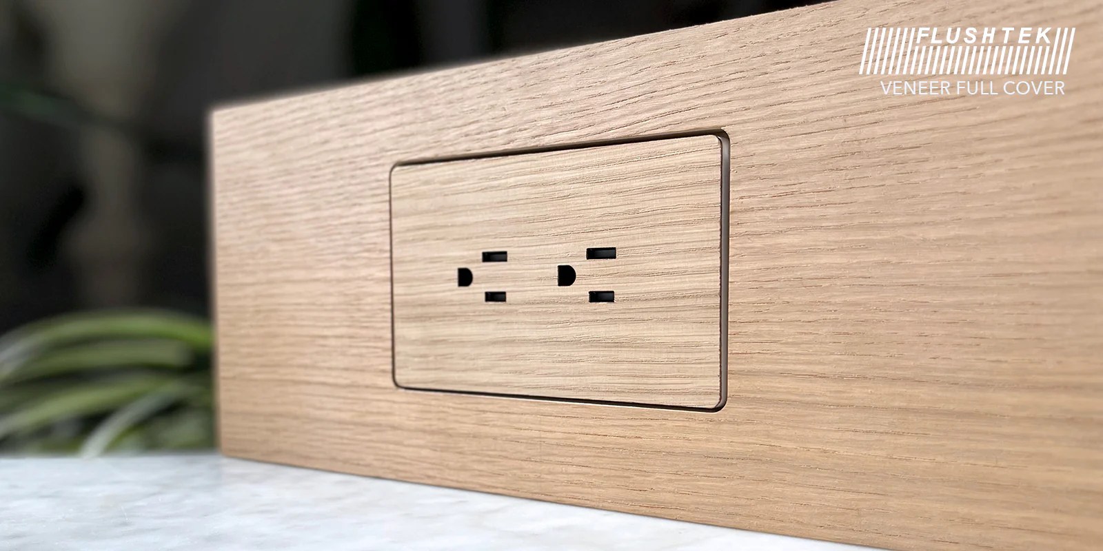 Flushtek Wood Veneer Outlet Cover
