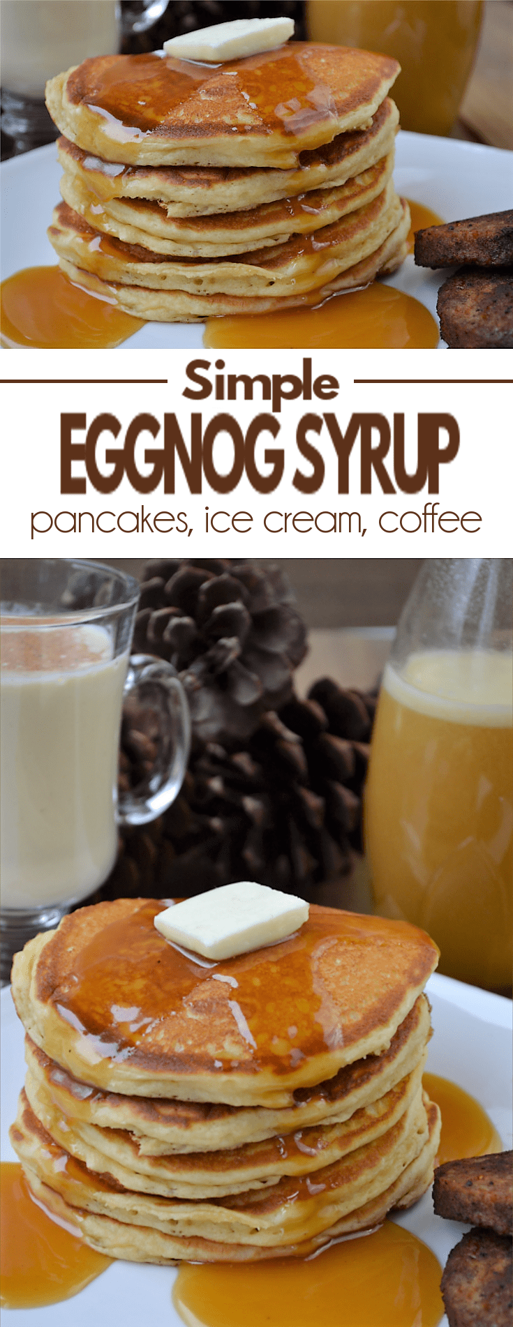 Simple Eggnog Syrup and Pancakes Fluster Buster