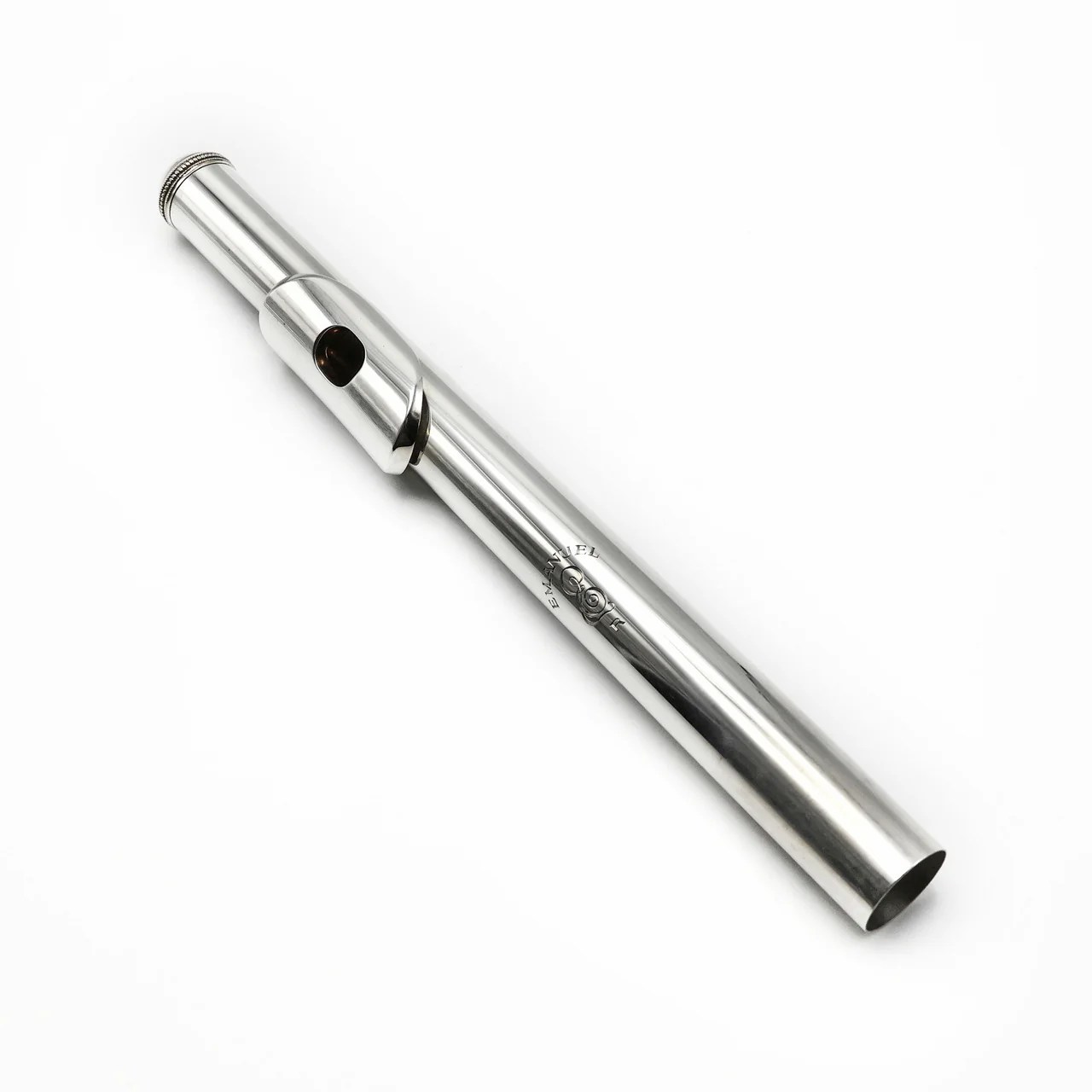 Emanuel Headjoint 220810 sterling silver, 14K gold riser, R Cut New