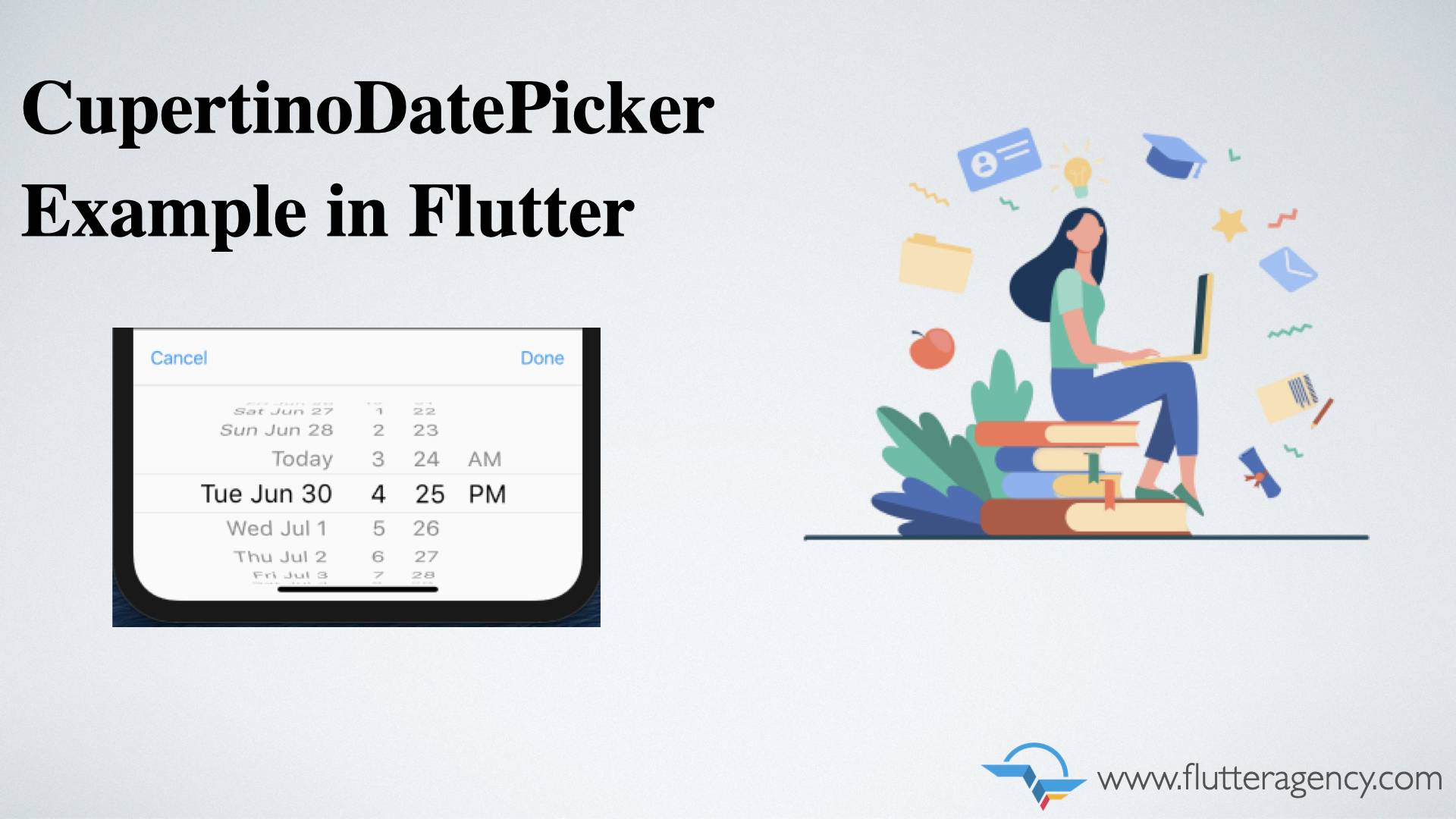 Create iOS Like DatePicker Using CupertinoDatePicker in Flutter