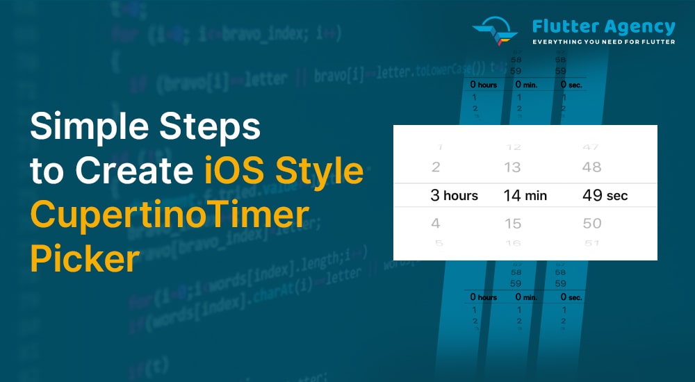 Create iOS Style CupertinoTimerPicker in Flutter