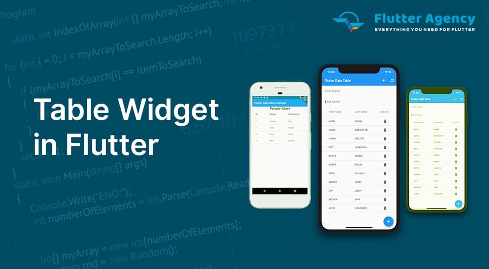 Use of Table Widget in Flutter Flutter Agency