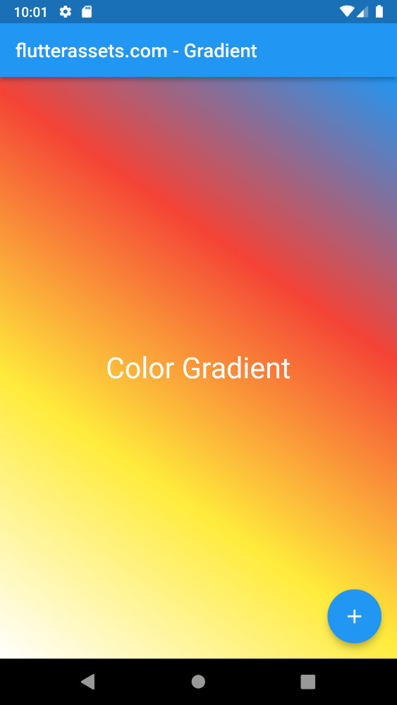 How to add a gradient background colour in Flutter?