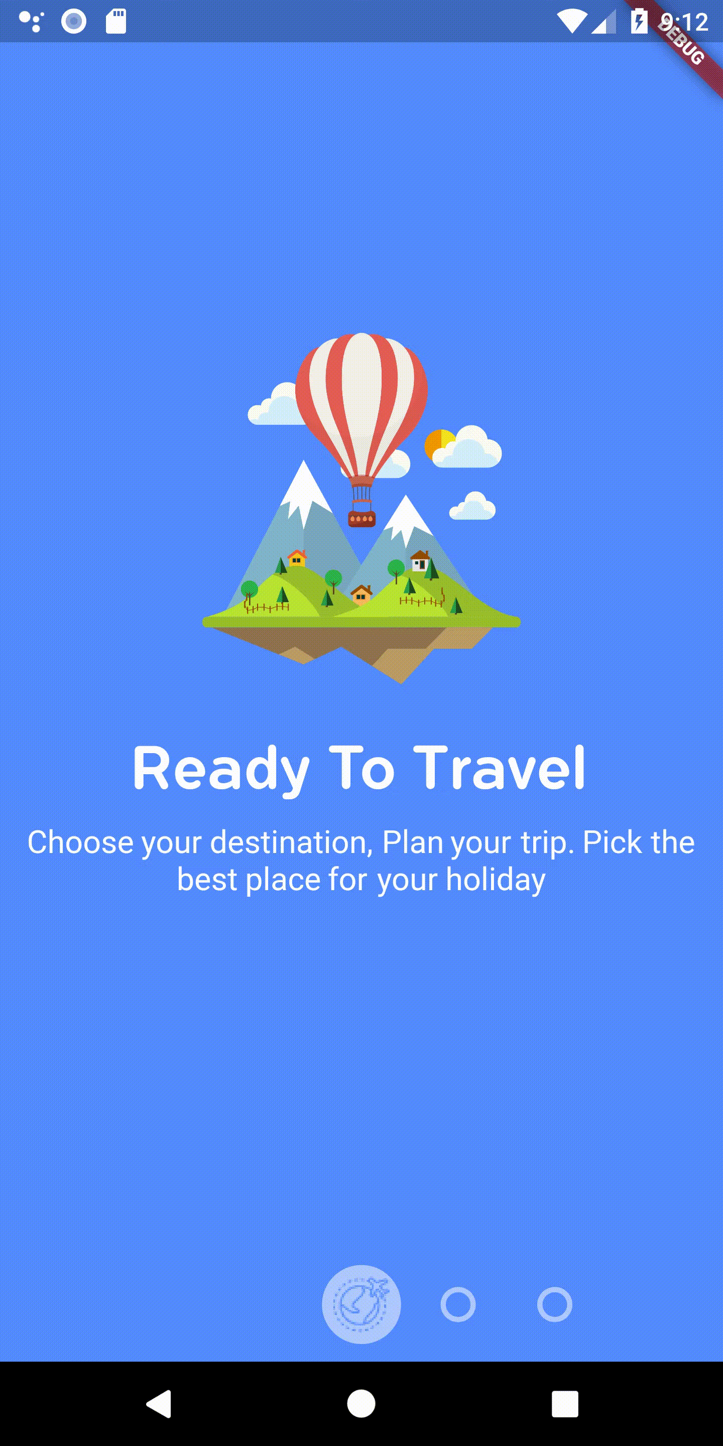 An example of onboarding screen on Flutter