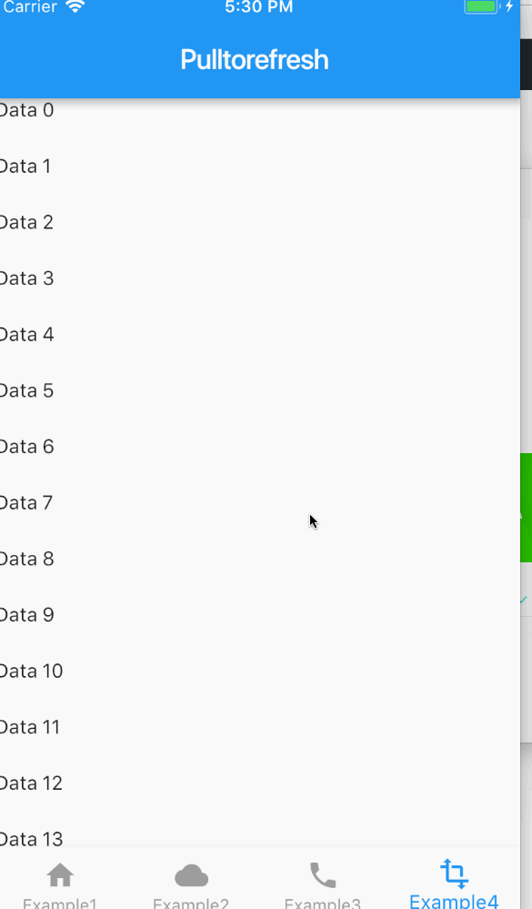 A widget provided to the flutter scroll component dropdown refresh