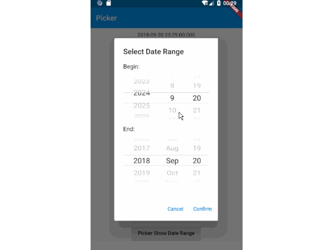 Flutter Date Time Picker plugin