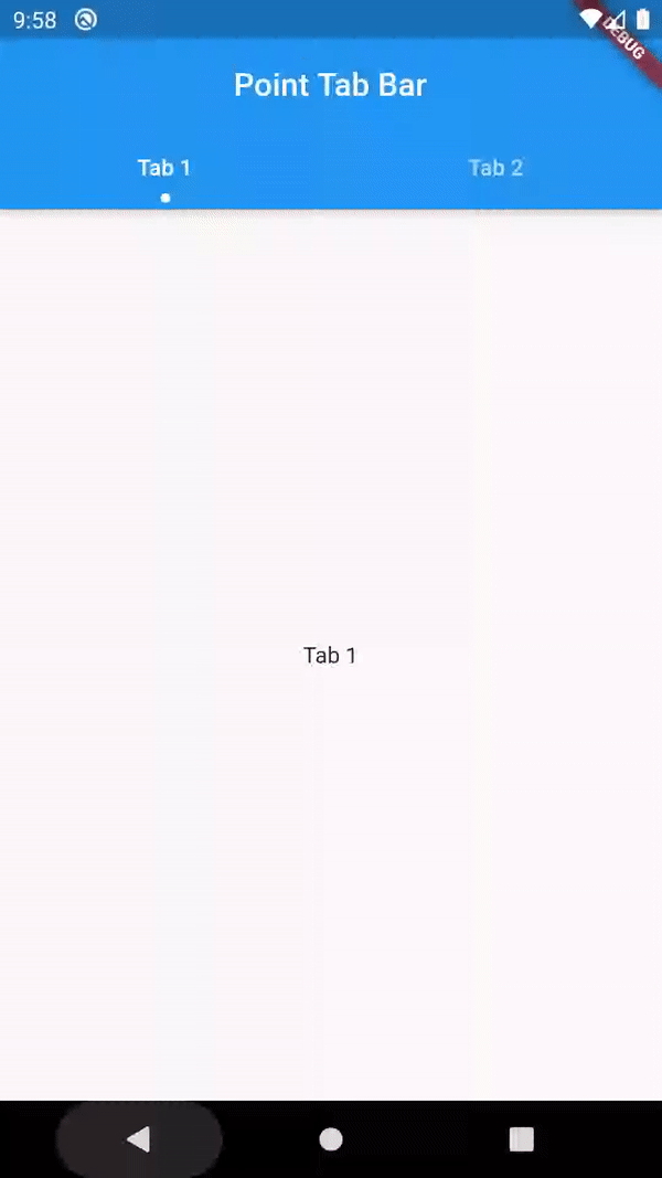 A Flutter tab bar widget with point indicator