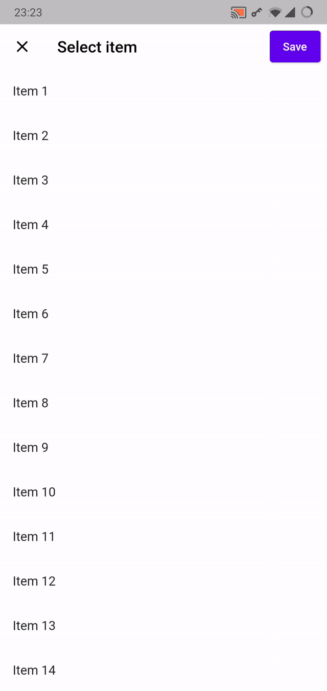 A Flutter Widget for an AppBar that is initially flush with elevated
