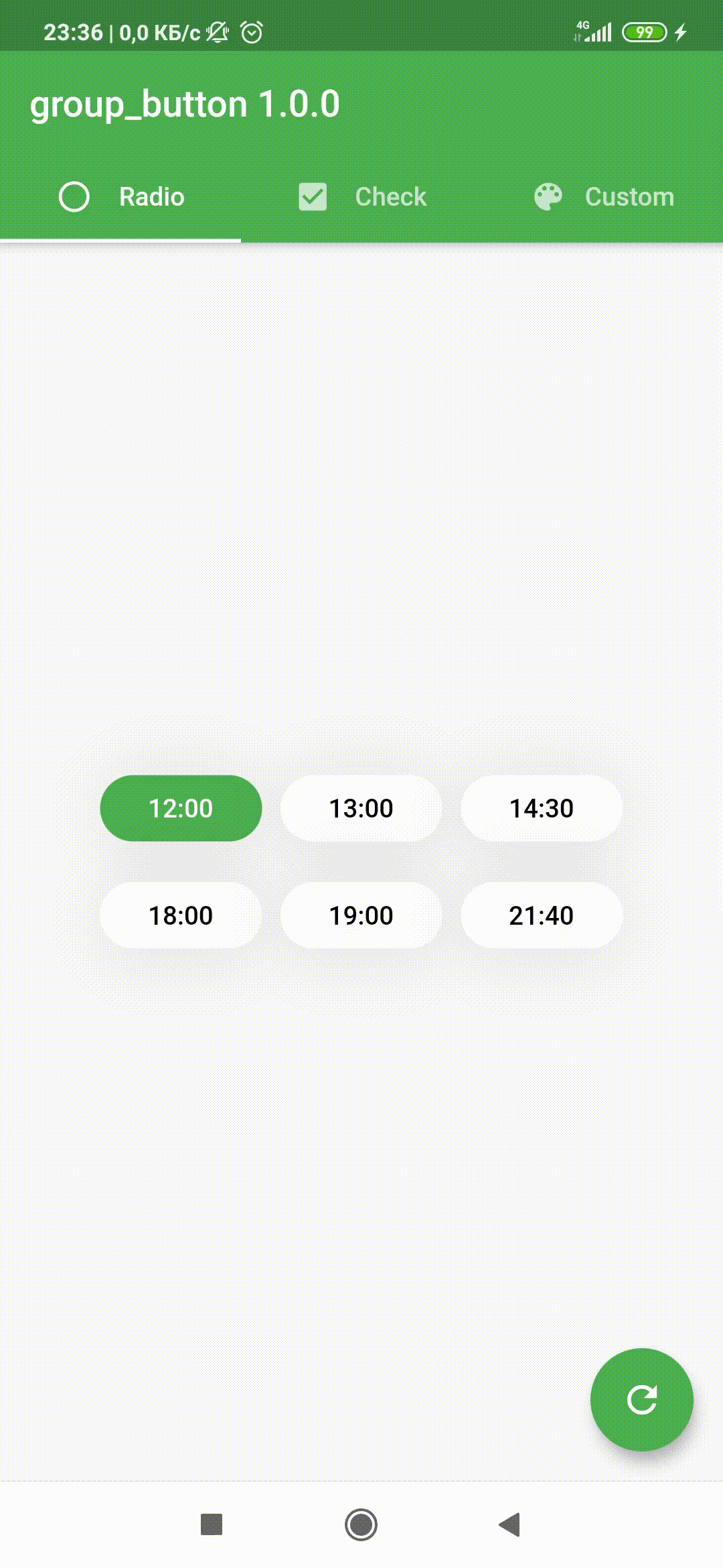 Flutter custom widget to make a group buttons