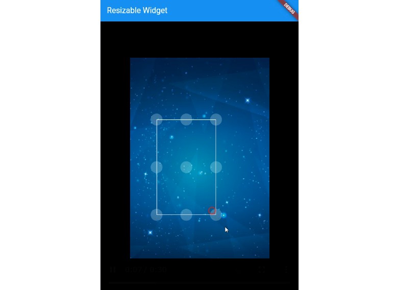 A widget that allow user resize the widget with drag