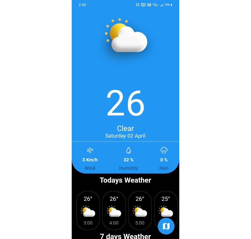 Clima A City Weather Mobile Flutter App Using Rest API