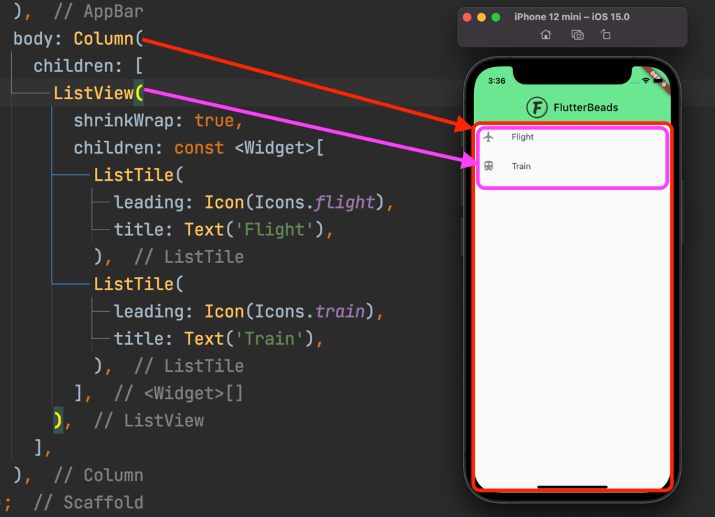 3 Ways to Add ListView inside Column in Flutter [August 2024