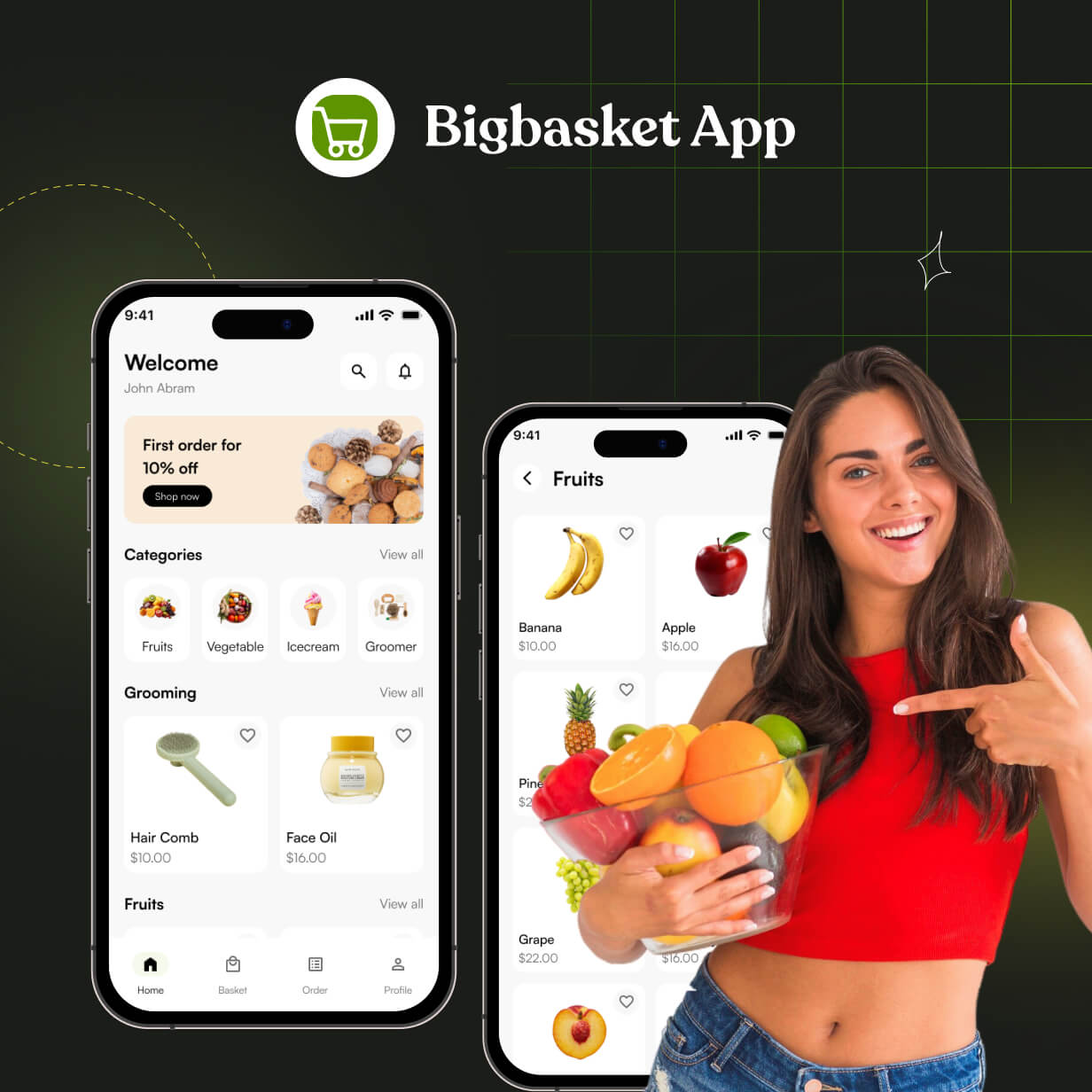 BigBasket UI template App in Flutter FreshCart App