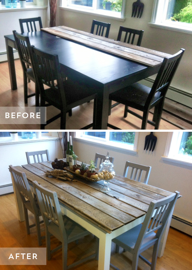 FLUTTER FLUTTER Before & After Table & Chairs Makeover
