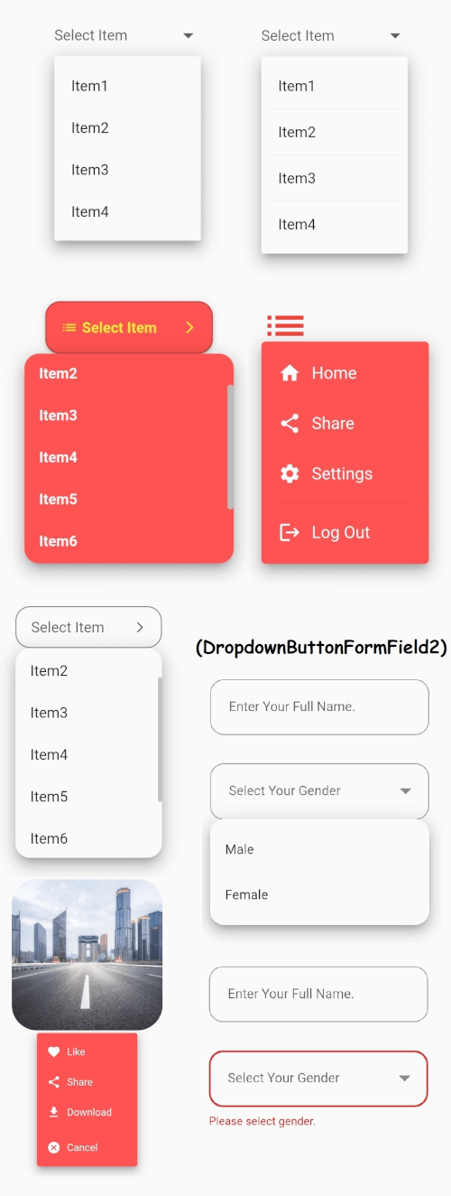 Top Flutter Dropdown, Dropdown Search, Searchable Dropdown packages