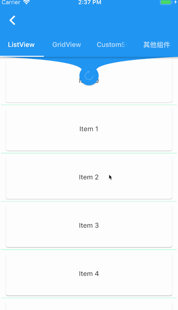 pull_to_refresh Flutter package in Indicators Loading, Refresh