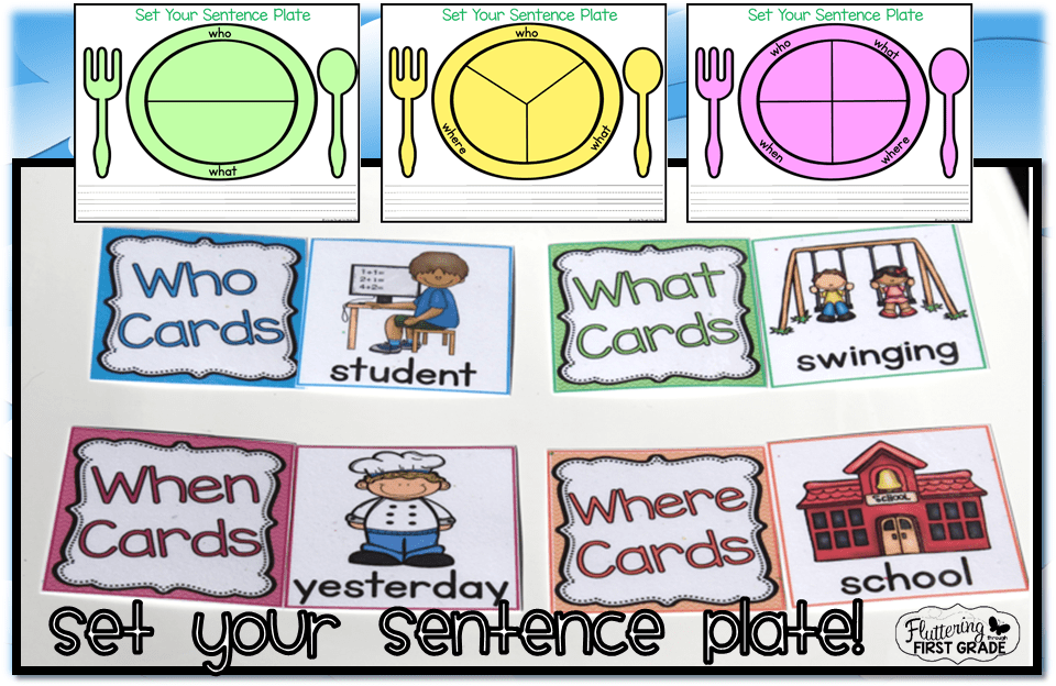 Sentence Chefs Sentence Writing Activities Fluttering Through the Grades