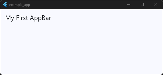 Title inside the appBar