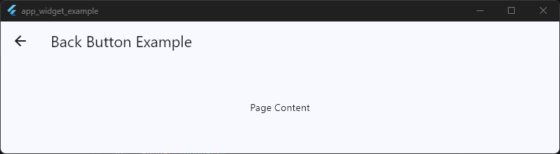 Back button example