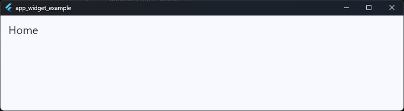 AppBar with a Title