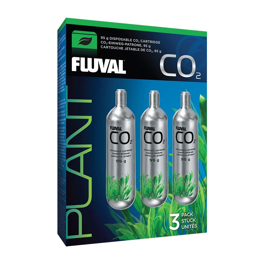 Pressurized CO2 Disposable Cartridge, 95 g, 3Pack Fluval USA