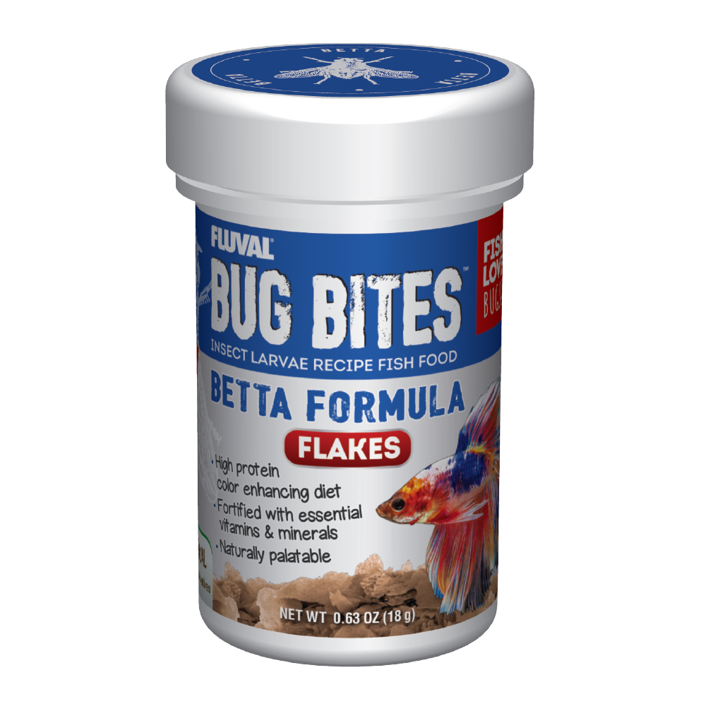 Bug Bites Betta Flakes, 18 g (0.63oz) Fluval USA